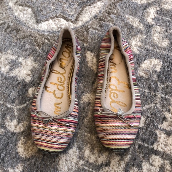 SAM EDELMAN Felicia Striped Ballet Flats In Bright - Picture 2 of 7